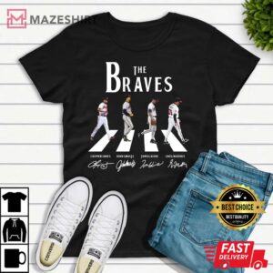 The Braves Abbey Road Signatures T-Shirt, 2022 Atlanta Braves Shirt Gift For Fan