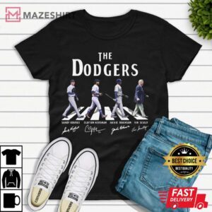 The Dodgers Abbey Road Los Angeles Dodgers Signatures T-Shirt, 2022 Los Angeles Dodgers Shirt Gift For Fan