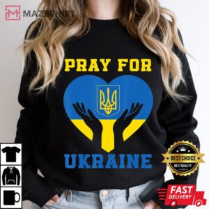 Pray For Ukraine Support Ukrainian I Stand With Ukraine Women black sweatshirt