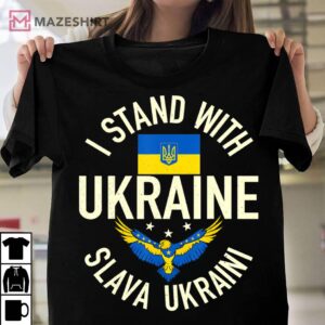 Support Ukraine I Stand With Ukraine Ukrainian Flag Patriot Unisex shirt 2
