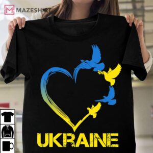 Ukraine Flag Heart Vintage Ukrainian Lovers Ukraine Unisex shirt 2