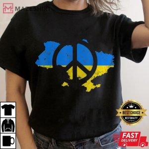 Ukraine Peace I Stand With Ukraine Support Ukraine Women black t shirt 2