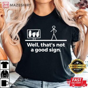 1Funny ASL American Sign Language Women black t shirt 2