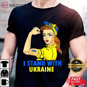 Support Ukraine I Stand With Ukraine Ukrainian Flag t shirt 2
