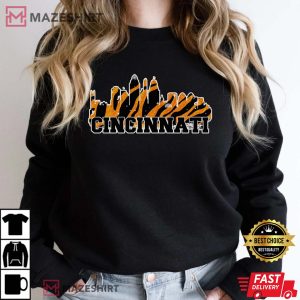 Cincinnati Skyline with Tiger Stripe