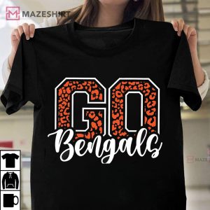 Go Bengals Leopard Football iron cheerleader
