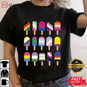 Gay Pride 2021 Ice Cream Identities LGBT Pride LGBTQIA Women black t shirt 2