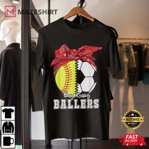 Softball Soccer Shirt Busy Raising Ballers Softball Soccer Softball Mom unisex