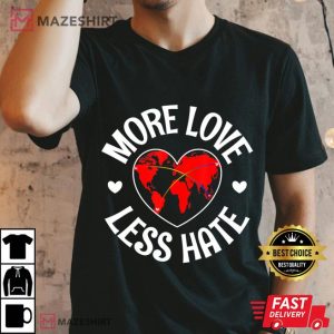 More Love Less Hate Support LGBT Gay Pride Men black t shirt 2