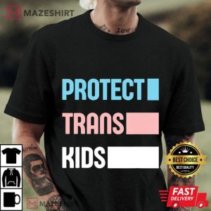 Protect Trans Kids LGBT Support LGBT Pride Transgender Flag Men black t shirt 1