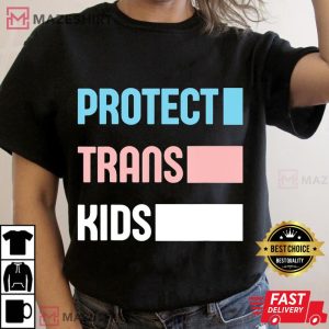 Protect Trans Kids LGBT Support LGBT Pride Transgender Flag Women black t shirt 1