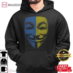 Anonymous for ukraine Men black hoodie 2