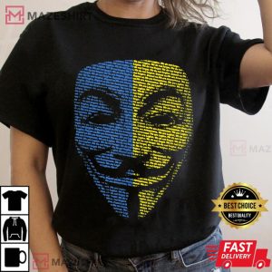 Anonymous for ukraine Women black t shirt