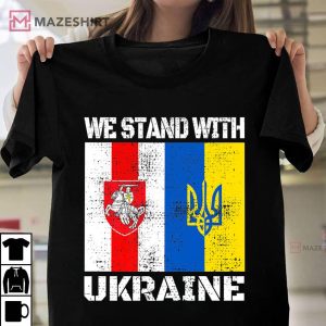 Belarusian Support Ukrainian We Stand With Ukraine Belarus Premium Unisex shirt 2