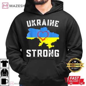 I Stand With Ukraine Ukrainian Flag Supporting Ukraine Men black hoodie 2