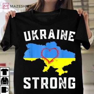 I Stand With Ukraine Ukrainian Flag Supporting Ukraine Unisex shirt 2