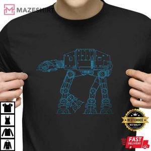 AT AT Walker Sketch T Shirt Mens Nerd Geek Space Shirt Star Wars