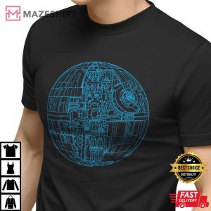 DEATH STAR Sketch T Shirt Mens Nerd Geek Space Shirt Star Wars shirt