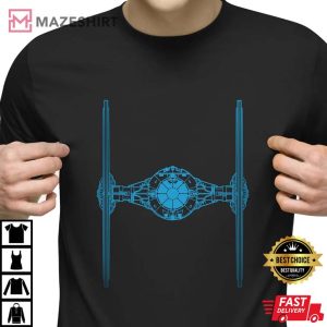 Imperial Tie Fighter Sketch T Shirt Mens Nerd Geek Space Shirt Star Wars Imperial Tie Fighter Sketch