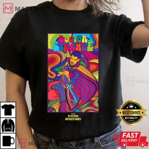 Marvel Doctor Strange In The Multiverse Of Madness Retro Women black t shirt 2