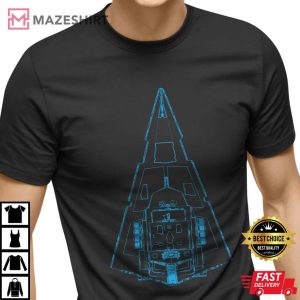 STAR DESTROYER Sketch T Shirt Mens Nerd Geek Space Shirt Star Wars black