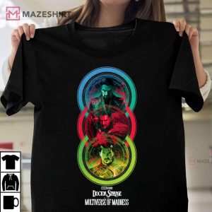 Womens Marvel Doctor Strange In The Multiverse Of Madness Circles V Neck Unisex shirt 2