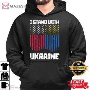 I Stand With Ukraine Ukrainian Pride Men black hoodie 2