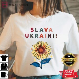 Slava Ukraini Sunflower Support Ukraine Costume Women 2 t shirt