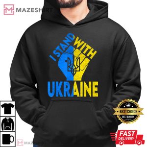 Support Ukraine I Stand With Ukraine Ukrainian Flag Peace Men black hoodie 2