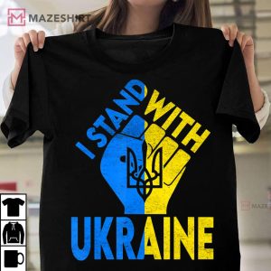 Support Ukraine I Stand With Ukraine Ukrainian Flag Peace Unisex shirt 2