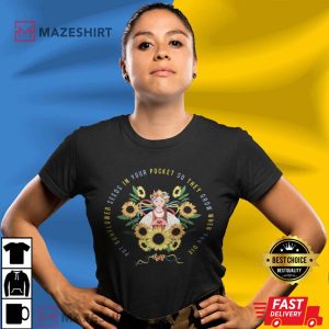 Ukrainian Sunflower Shirt Support Ukraine Stand With Ukraine Sunflower Seeds Ukranian black
