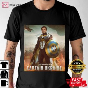 Zelensky Captain Ukraine Hero support ukraine ukrainian Men black t shirt 2