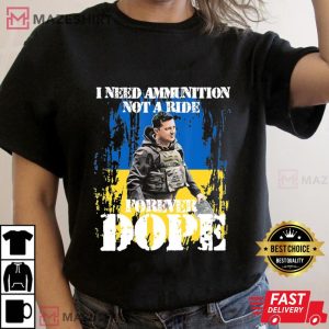 Zelensky Quotes I Need Ammunition Not A Ride Women black t shirt 2