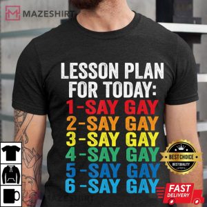 Florida Gay Say Gay Say Trans Stay Proud LGBTQ Gay Rights Men black t shirt 2