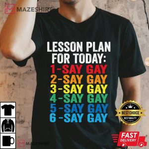 Florida Gay Say Gay Say Trans Stay Proud LGBTQ Gay Rights Men black t shirt 3