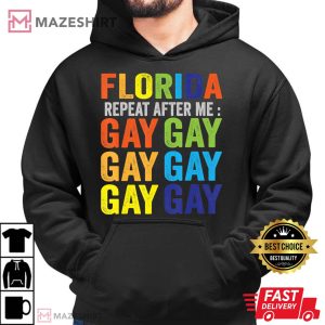 Florida Gay Say Gay Say Trans Stay Proud LGBTQ Gay Rights Men black hoodie 2