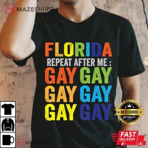 Florida Gay Say Gay Say Trans Stay Proud LGBTQ Gay Rights Men black t shirt 4