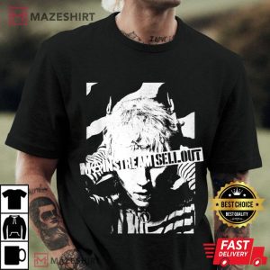 36. Machine Gun Kelly Wavy Portrait T Shirt Men black t shirt 2
