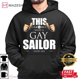 This is What a Gay Sailor Looks Like LGBT Pride Men black hoodie 2