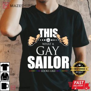 This is What a Gay Sailor Looks Like LGBT Pride Men black t shirt 1