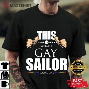 This is What a Gay Sailor Looks Like LGBT Pride Men black t shirt 2