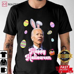 6. Funny Joe Biden Happy Halloween Confused Easter Biden Bunny T Shirt Men black t shirt 2
