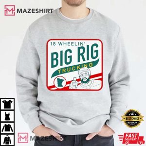 Minnesota Wild Jordan Greenway 18 Wheelin Big Rig Trucking Sweatshirr