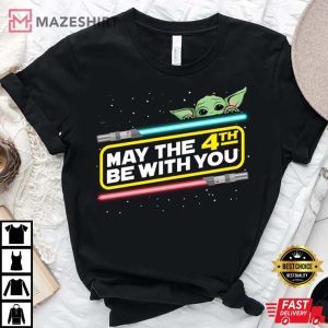 May The 4th Be With You, Star Wars, Baby Yoda Cartoon Gift For Fan T-Shirt