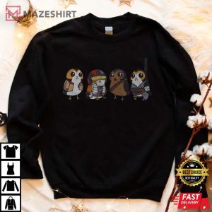 Star Wars Cute Porgs Dressed As Characters Portrait T shirt