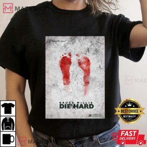Die Hard Bruce Willis Movie Poster Vintage Grunge Tee