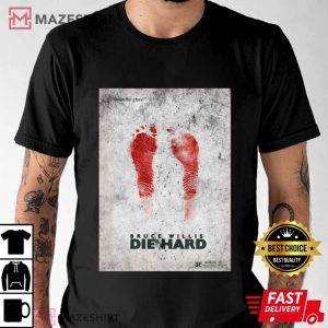 Die Hard Bruce Willis Movie Poster Vintage Grunge T Shirt 1