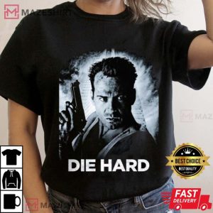 Die Hard Bruce Willis Retro 80s Action Movie Fan Shirt
