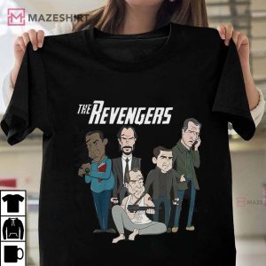 The Revengers Graphic T Shirt Funny Movies Tee Keany Reeves Liam Neeson Bruce Willis T Shirt