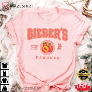 4.Men black t shirtBiebers Peaches T Shirt 1